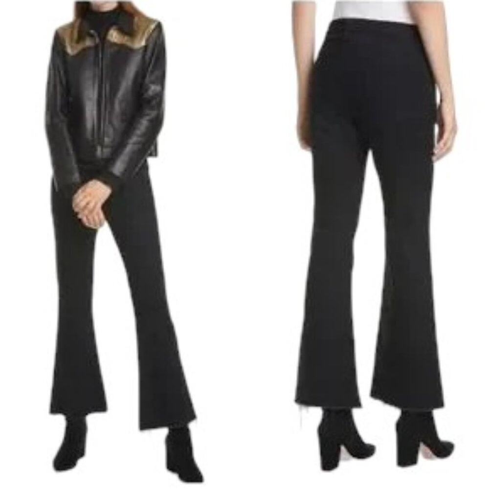 Nili Lotan Elegant Black Wide Leg Jeans